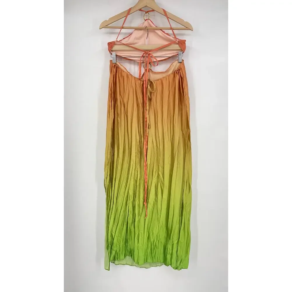 Baobab Collection Orange and Green Maxi Dress - Picture 6 of 16